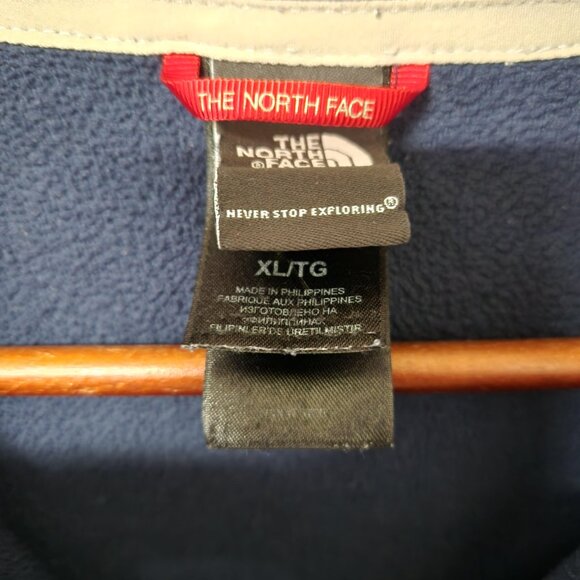 The North Face Women’s Fleece Pullover XL Blue 1/4 Zip Long Sleeve - Picture 5 of 7